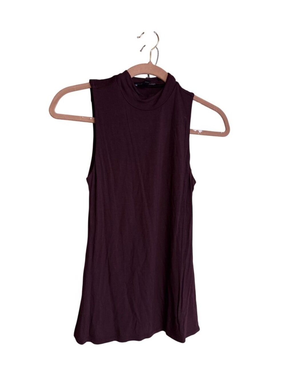 Express Sleeveless Mock Neck Brow Tank Top XS Casual Lightweight